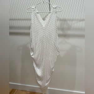 Hatch Maternity Dress, size P, white/black print